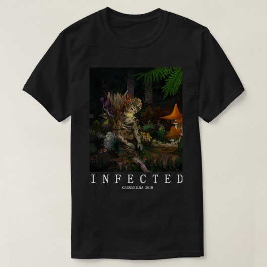GEÏNFECTEERD 2018 witte tekst Klassieke TShirt (Design voorkant)