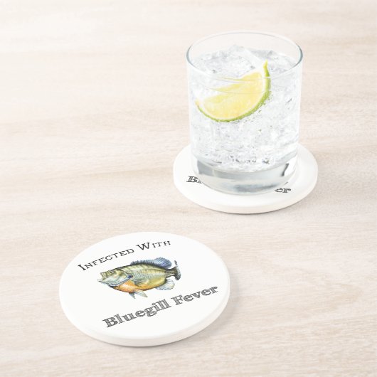 Geïnfecteerd met blauw-keelkoorts zandsteen onderzetter (Zijkant)