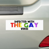 Geïnfecteerd met het homovirus bumpersticker (Op auto)