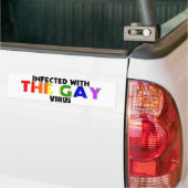 Geïnfecteerd met het homovirus bumpersticker (Op Truck)