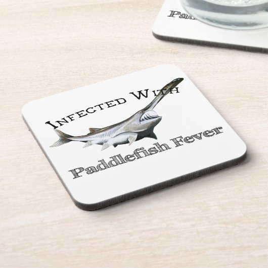 Geïnfecteerd met paddlefish koorts bier onderzetter (Linkerzijde)