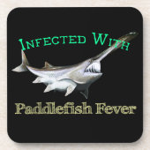 Geïnfecteerd met paddlefish koorts bier onderzetter (Voorkant)