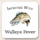 Geïnfecteerd met walleye koorts bier onderzetter (Voorkant)
