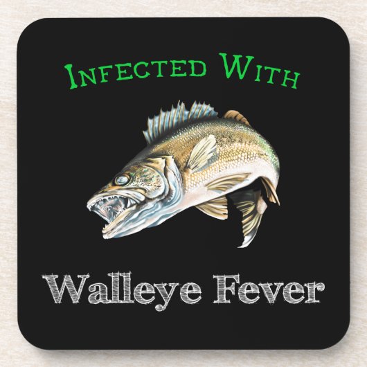 Geïnfecteerd met walleye koorts bier onderzetter (Voorkant)