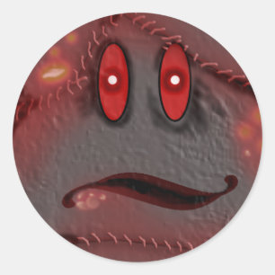 geïnfecteerd ronde sticker