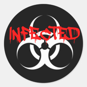 Geïnfecteerd Ronde Sticker