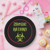 Geïnfecteerd Zombie Rantsoen Papieren Bordje (Feest)