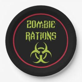 Geïnfecteerd Zombie Rantsoen Papieren Bordje