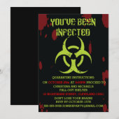 Geïnfecteerde uitnodiging van Zombie Halloween (Voorkant / Achterkant)