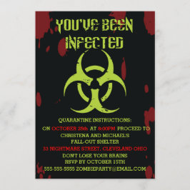 Geïnfecteerde uitnodiging van Zombie Halloween