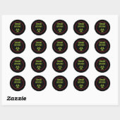 Geïnfecteerde Zombie Rantsoenen Ronde Sticker (Vel)