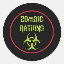 Geïnfecteerde Zombie Rantsoenen Ronde Sticker
