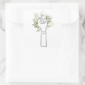 Geïnformeerde toestemming (groot) vierkante sticker (Tas)