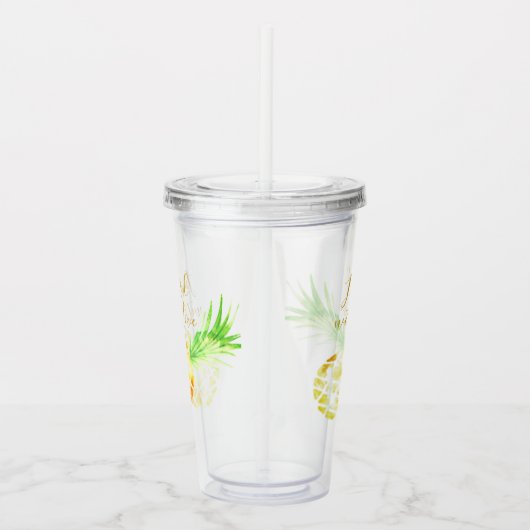 Geïnfundeerd met  liefdesananassen acryl drinkbeker (Rechts)