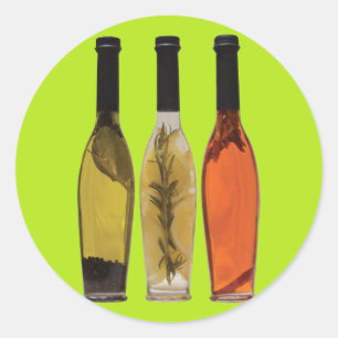 Geïnfundeerde oliën ronde sticker