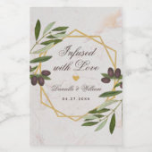 Geinfuseerd met liefdesolie bruiloft voor olie wijn etiket (Enkel label)