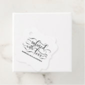 Geinfuseerd met liefdesweddenschap bedankjes labels (In situ)