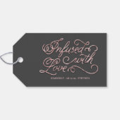 Geinfuseerd met liefdesweddenschap cadeaulabel (Achterkant Horizontaal)