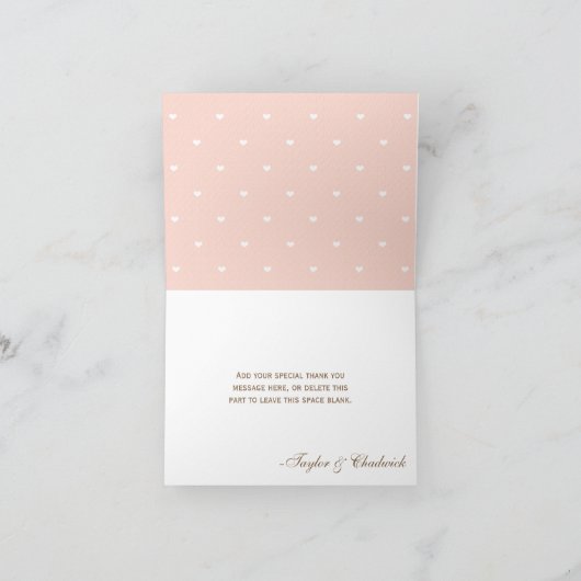 GEINITIALEN MONOGRAM HATTENMAKER HUWELIJKSKAARTJE  BEDANKKAART (Binnen)