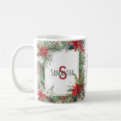 Geïnitialiseerd Elegant Kerstmis Winter Botanicals Koffiemok (Links)