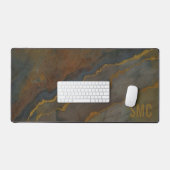 Geïnitialiseerde Aardetone Geode Marmer Bureaumat (Keyboard & Muis)