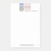 geïnitialiseerde notities voor 'coole tone'-blokke post-it® notes (Voorkant)