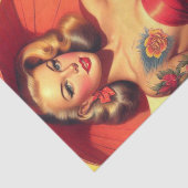 geïnkt meisje tissuepapier (Detail)