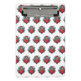 Geïnkte klassiekers: hart- en cupido klemborden