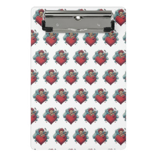 Geïnkte klassiekers: hart- en cupido klemborden