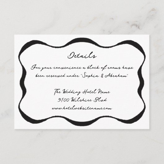 Geïnkte lint informatiekaartje (Voorkant)