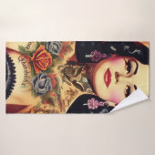  geïnkte pin-up badhanddoek (Badhanddoek)