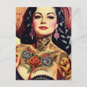  geïnkte pin-up briefkaart (Voorkant)