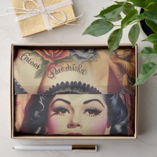  geïnkte pin-up tissuepapier (Geschenk)