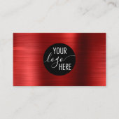 Geïnpenseerde Metallic Ruby Red Company QR Code Visitekaartje (Voorkant)