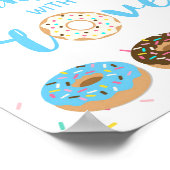 Geïnprinseerd met Baby shower voor liefdesgebaren  Poster (Hoek)