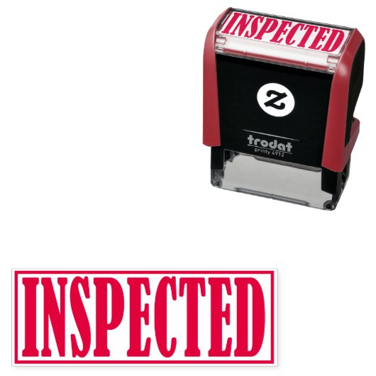 Geïnspecteerd Bedrijf Kantoor Ingelijste Eenvoudig Zelfinktende Stempel (In situ)