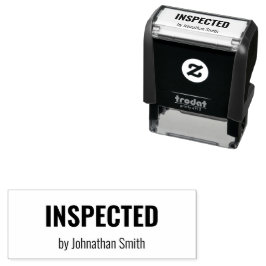 GEÏNSPECTEERD door naam inspecteur Zakelijke sjabl Zelfinktende Stempel