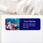 GEÏNSPIRED SANTA PLAYING VIOLIN Kerstnacht Blue Etiket (Insitu)