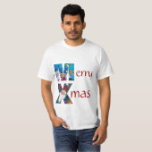 GEÏNSPIRED SANTA-SPEELT VIOLIN XMAS MONOGRAM T-SHIRT (Voorkant volledig)