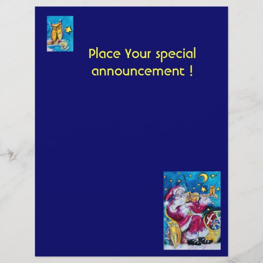 GEÏNSPIRED VIOLINIST SANTA-Kerstmis Flyer (Achterkant)