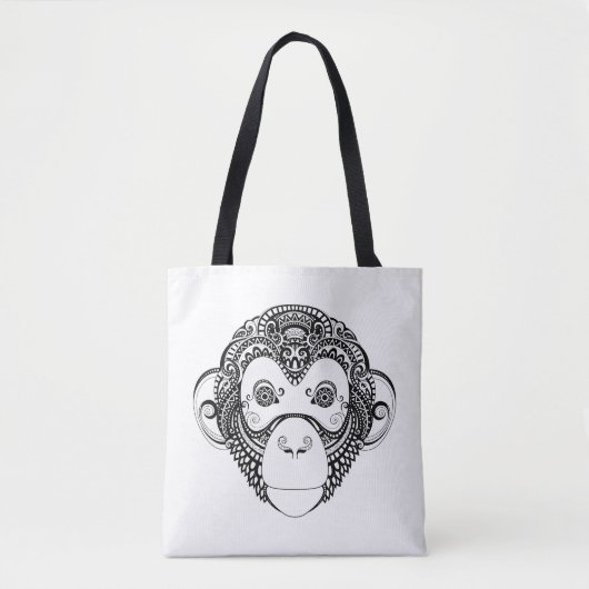 Geïnspireerd aapontwerp 2 tote bag (Voorkant)