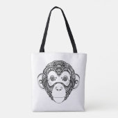 Geïnspireerd aapontwerp 2 tote bag (Achterkant)