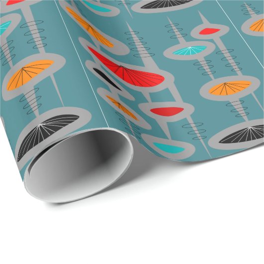 Geïnspireerd Abstract door atoommidden Cadeaupapier (Rol Hoek)