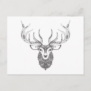 Geïnspireerd achterhoofd briefkaart