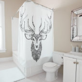 Geïnspireerd achterhoofd douchegordijn (In situ)