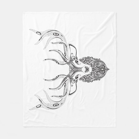 Geïnspireerd achterhoofd fleece deken (Voorkant)