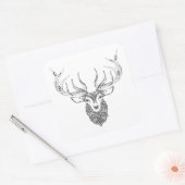 Geïnspireerd achterhoofd vierkante sticker (Envelop)