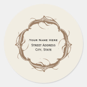 geïnspireerd adres Sticker - Bruin
