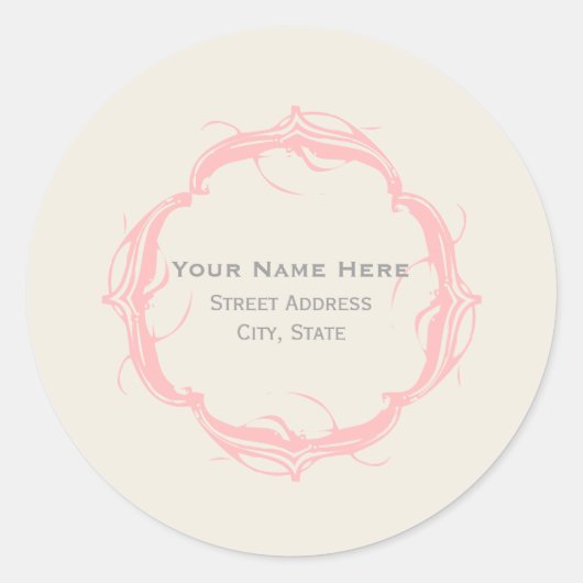 geïnspireerd adres Sticker - roze (Voorkant)