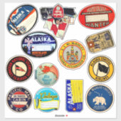 geïnspireerd Alaska Canada bagage label (Vel)